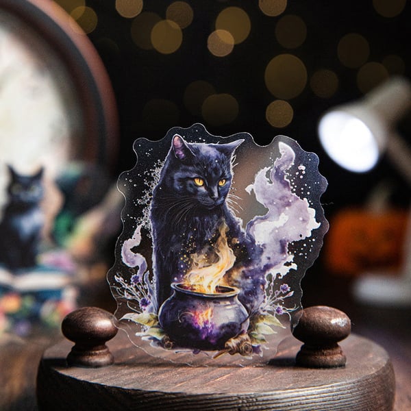 Fall Black Cats Rub-on-Transfers