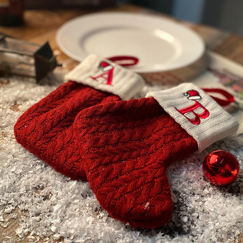 Christmas Letter Knit Stocking