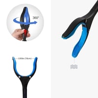 Sammenleggbar griper med 360° svingklype