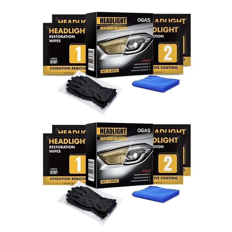 Headlight Restoration Wipes Kit