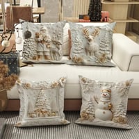Christmas Linen Cushion Pillowcase