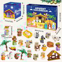 2025 Nativity Advent Calendar – 24-Day Building Block Set Christmas Countdown Gift