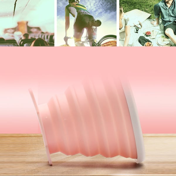 Siliconen opvouwbare waterbekers met deksels