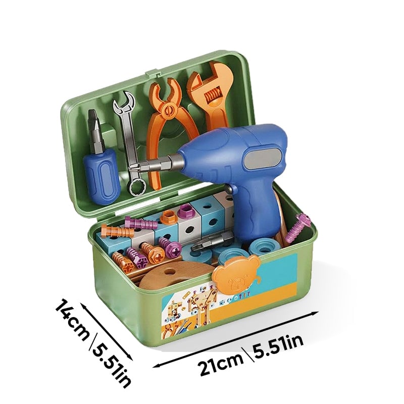 Creative Electric Drill Toy Repair Toolbox