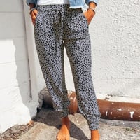 Ladies Casual Drawstring Baggy Pants With Pockets