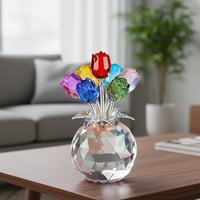 7-Color Crystal Rose Floral Keepsake