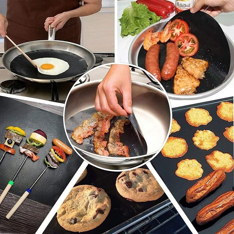 LYCKREA™ Non-Stick BBQ Grillmattor Med Skärlåda