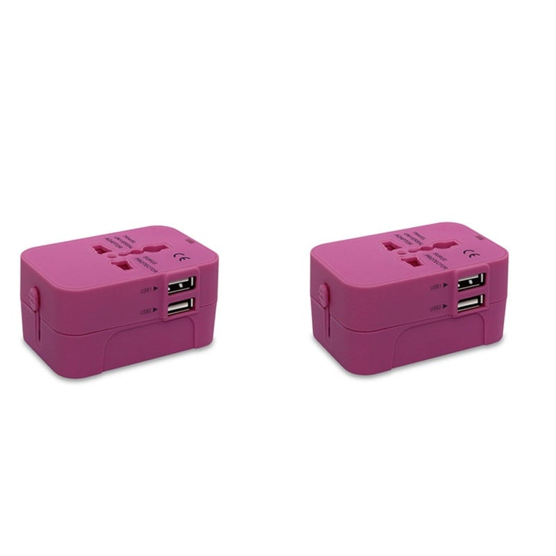 Adaptateur de voyage universel avec deux ports USB