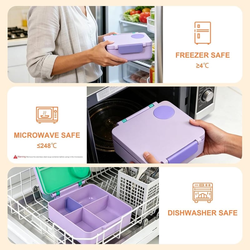 Kids Insulated Leakproof Bento Lunch Box