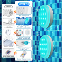 2/4 PCS - Ultra-High Brightness Rechargeable Submersible LED Lights with Remote