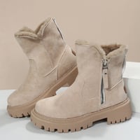 Modische Kurzschaft-Martinsstiefel mit seitlichem Reißverschluss
