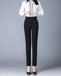 Højtaljede business pants med lommer