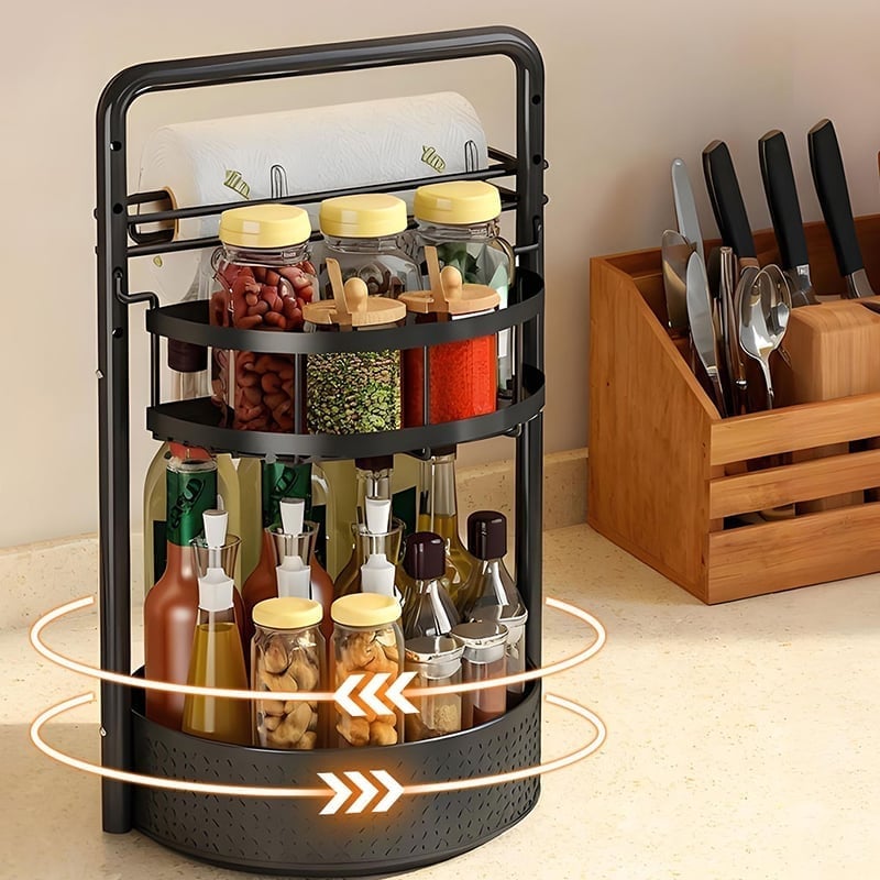 Paper Towel & Seasoning Storage Rack