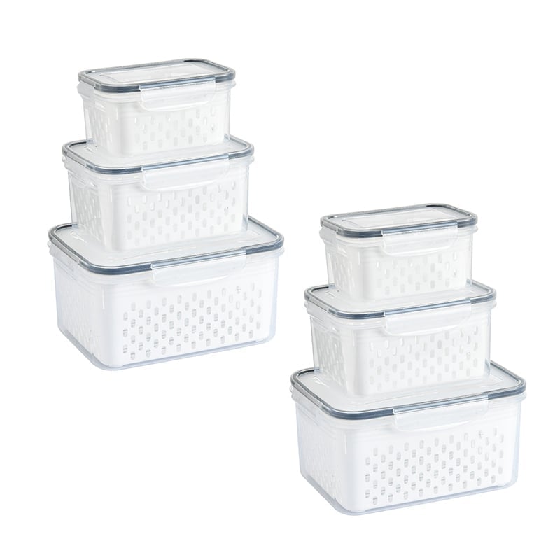 Food Storage Containers for Fridge with Removable Colander