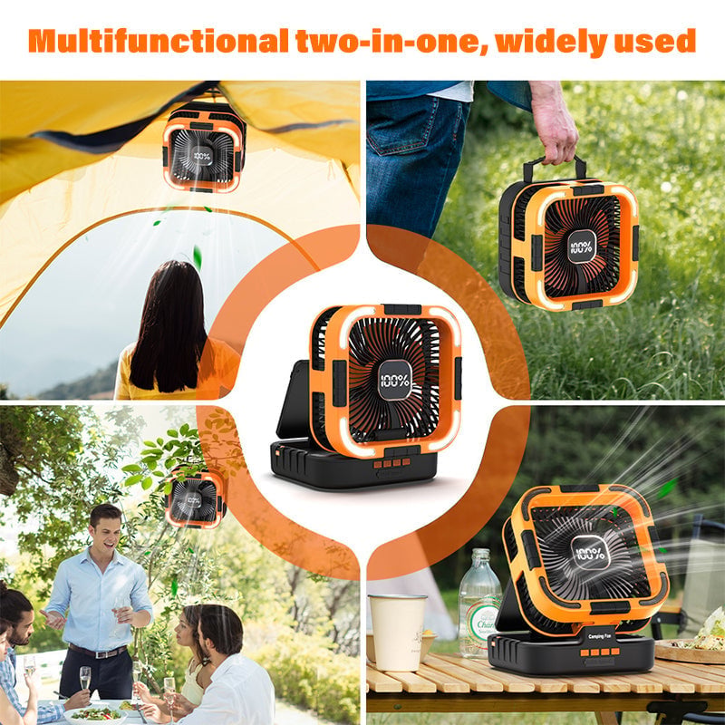 Sakerplus Solar Camping Fan