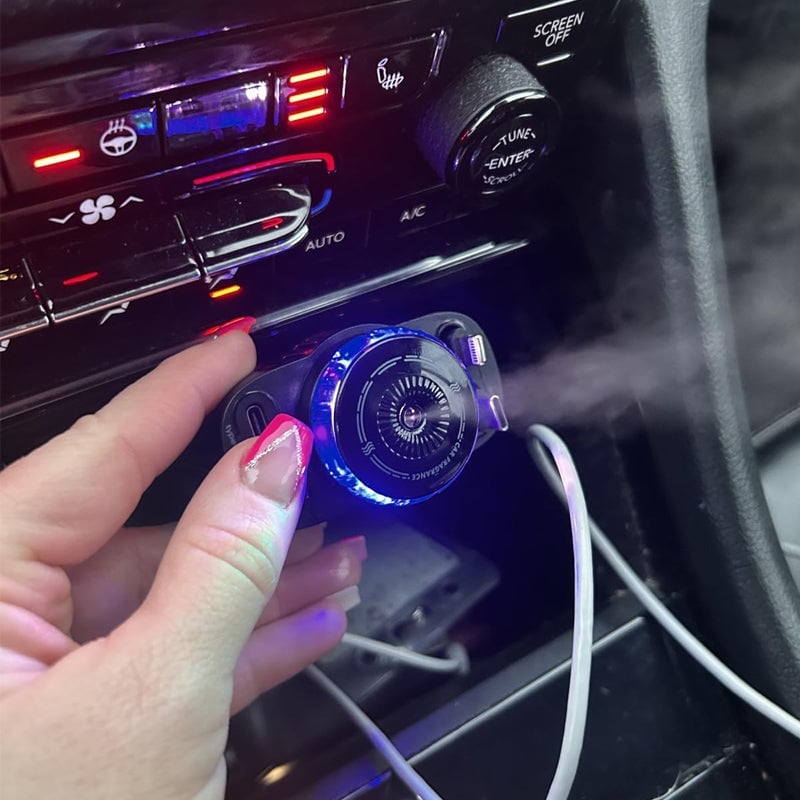 Retractable Car Charger with Starlight（Includes 3 Free Essential Oils）