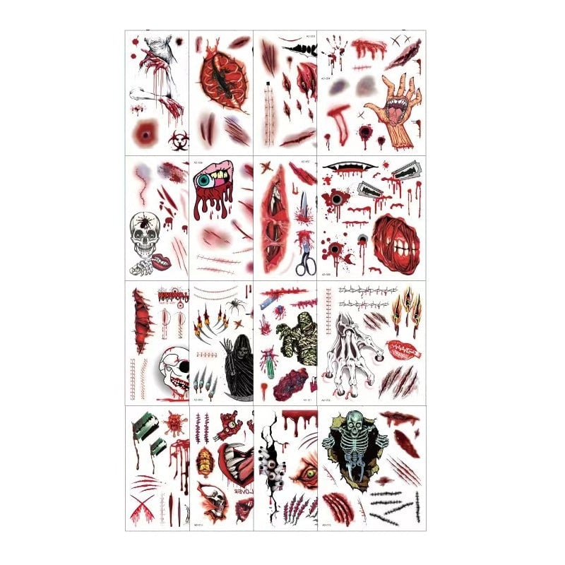 Sale-Halloween Horror Party Tattoo Stickers