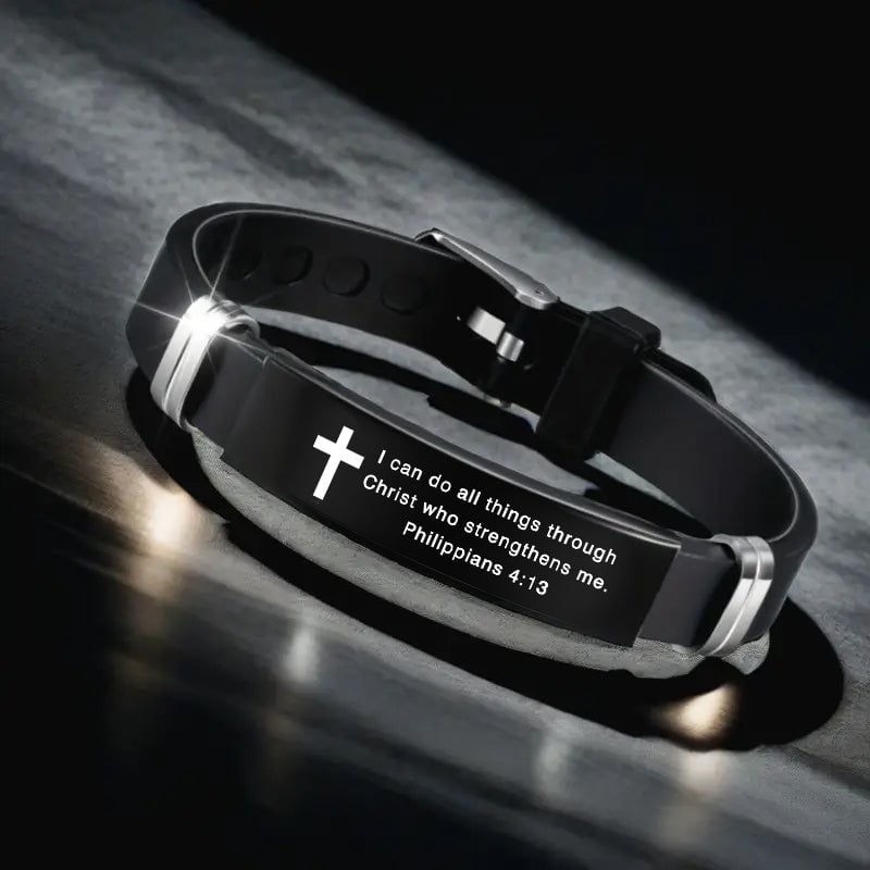 Inspirational Quote Bible Verse Cross Bracelets