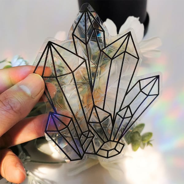 Adsorption Regenbogen Glas Fenster Aufkleber (Zufälliger Stil, 10 Stück)