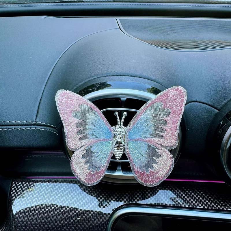 Embroidery Fragrance Butterfly Car Decoration