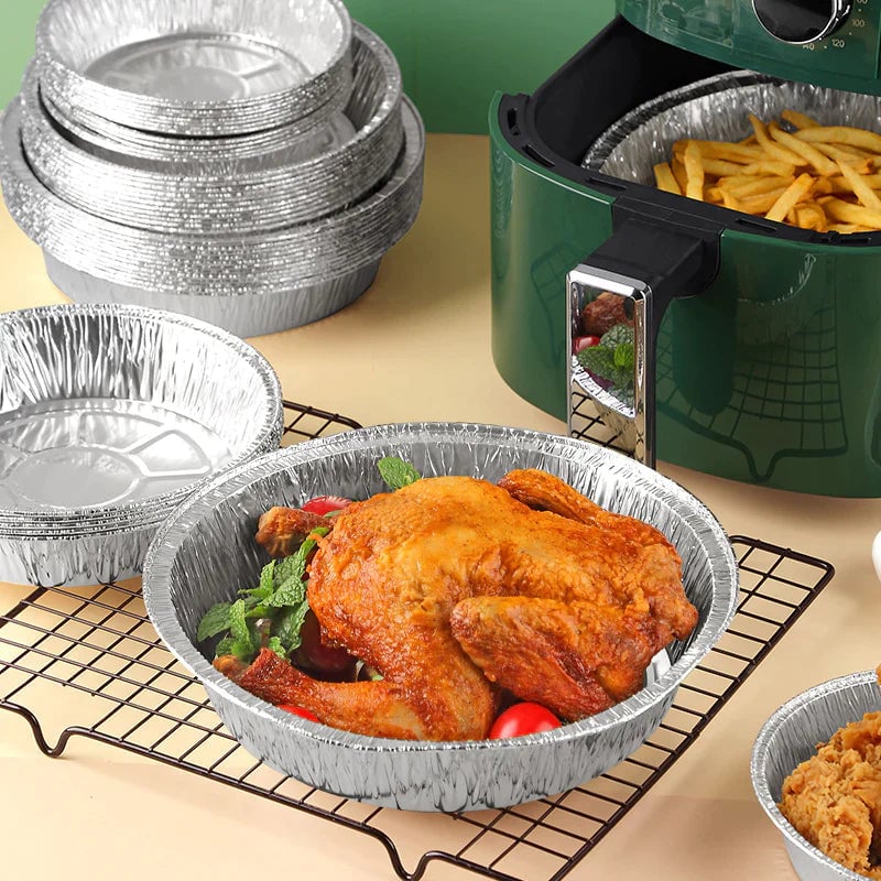 Rund foliebricka för Mikrovågsugn eller Air Fryer