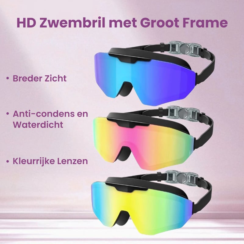 HD-zwembril met groot frame