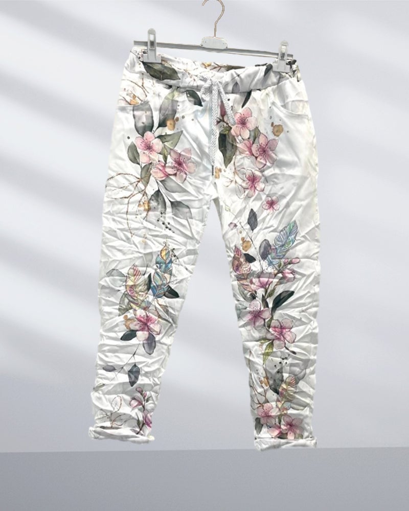 Træningsbukser med blomsterprint