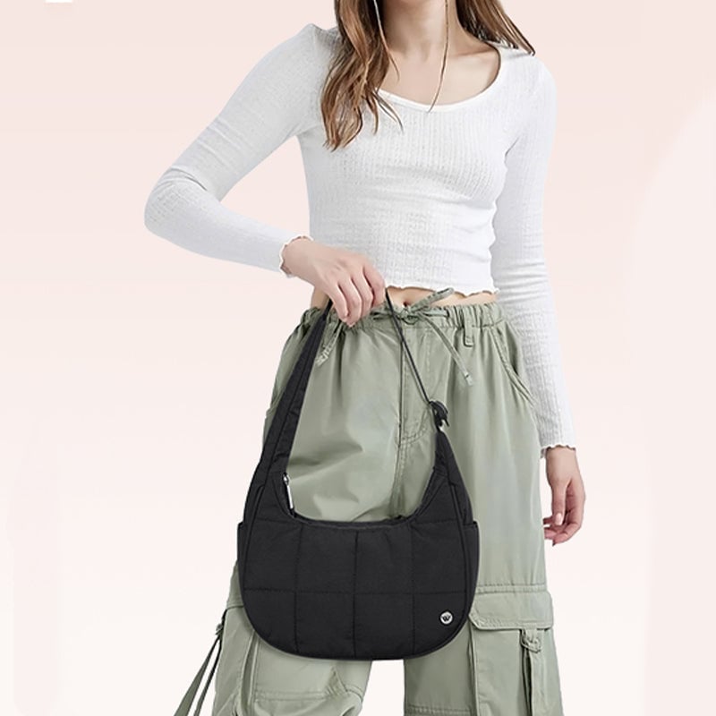 Puffer Crescent Shoulder Bag