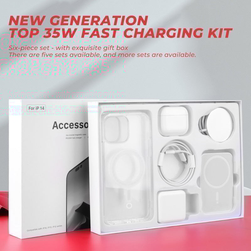 Six-piece fast charging kit for iPhone