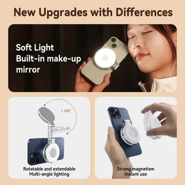 Sakerplus® Magnetic 3-in-1 Selfie & Beauty Light