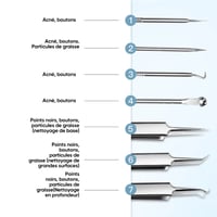 Kit d'outils en acier inoxydable pour l'élimination des points noirs