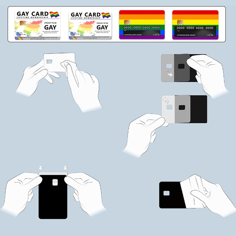 4-Piece Gay Card Lifetime Membership Credit Card Skin