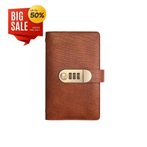 Lockable savings notebook