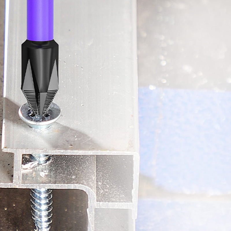 Purple non-slip screwdriver bits set