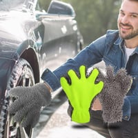 Double-sided five-finger car wash gloves