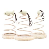 Simulation Mouse Plush Spiral Steel Wire Spring Disc Toy