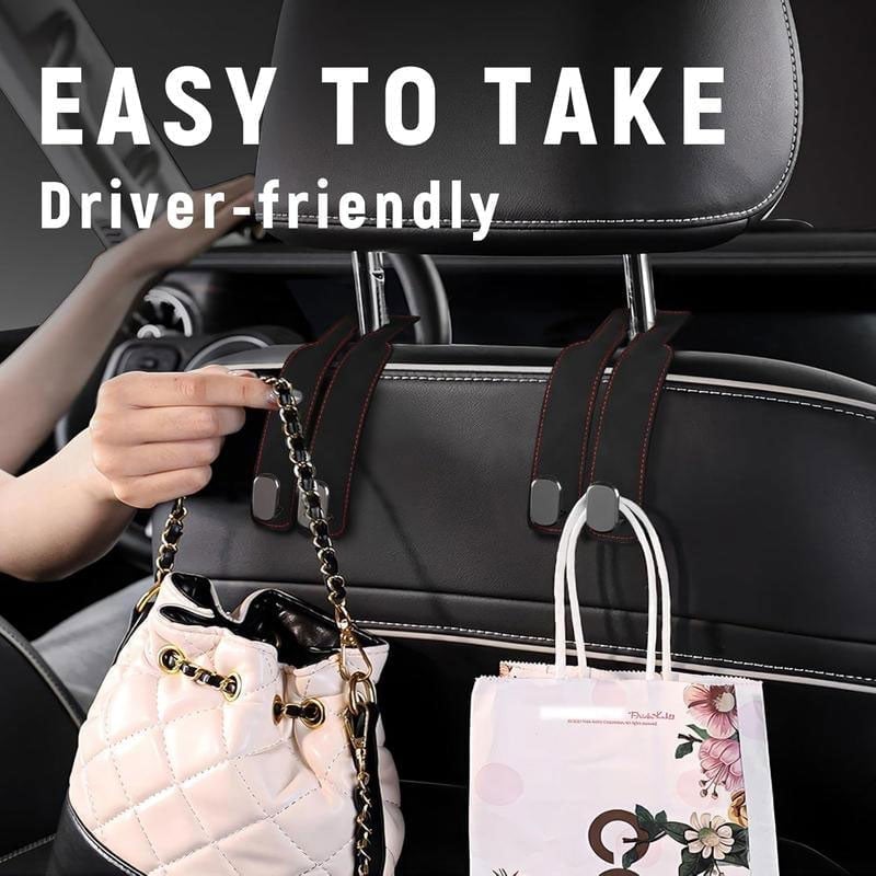 Suede Leather Car Seat Hook