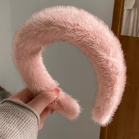 Warm Faux Mink Plush Headband