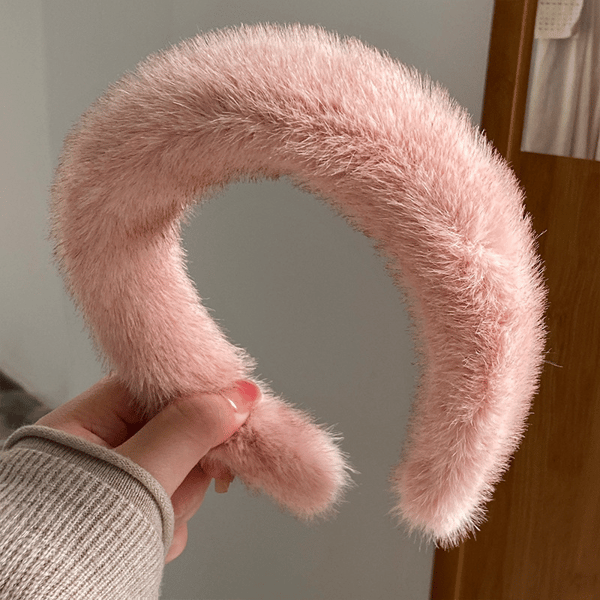 Warm Faux Mink Plush Headband