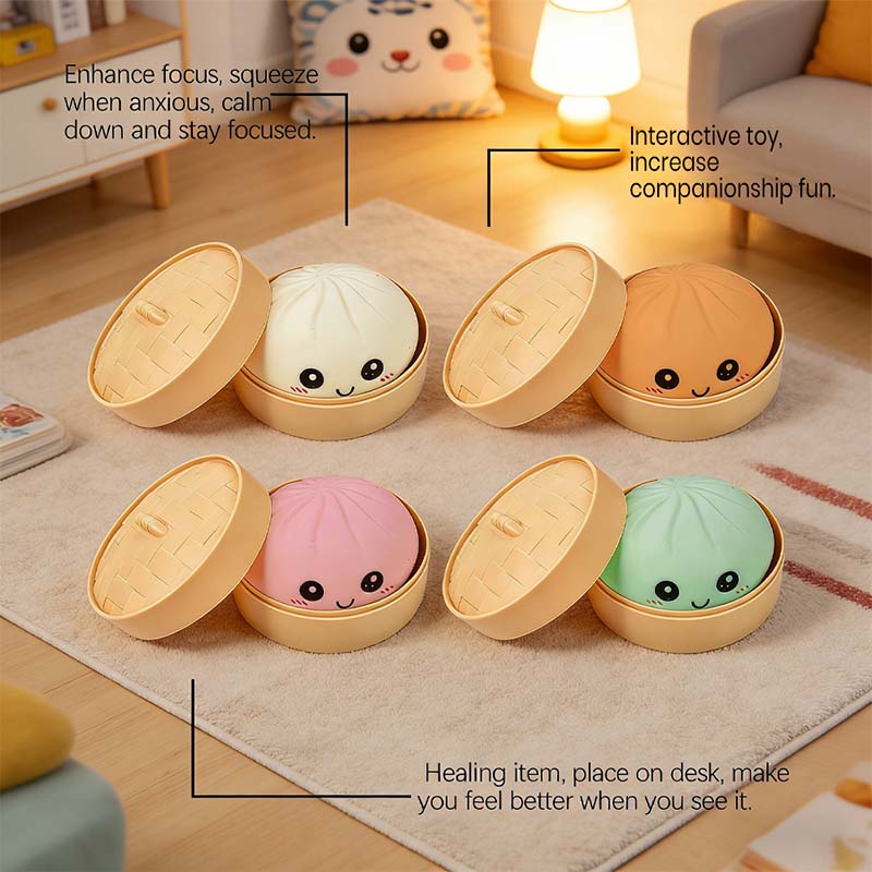 Steamed Bun Squishy Toy (Fun Squeeze Toy)