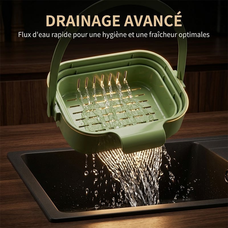 Égouttoir d'évier pliable pour cuisine