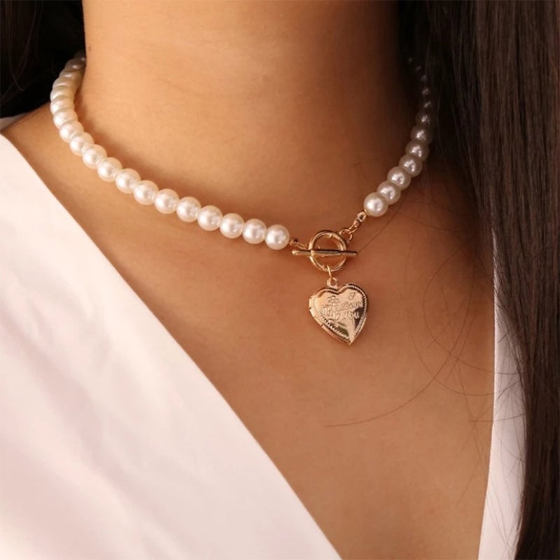 Heart Pearl Vintage Necklace