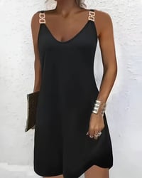 Casual Solid Color Cami Dress