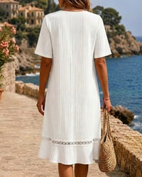 Lace Patchwork Textured Dress