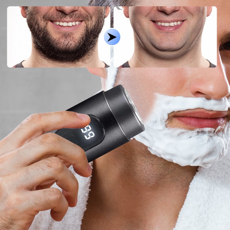 Mini Portable Rechargeable Shaver with Digital Display