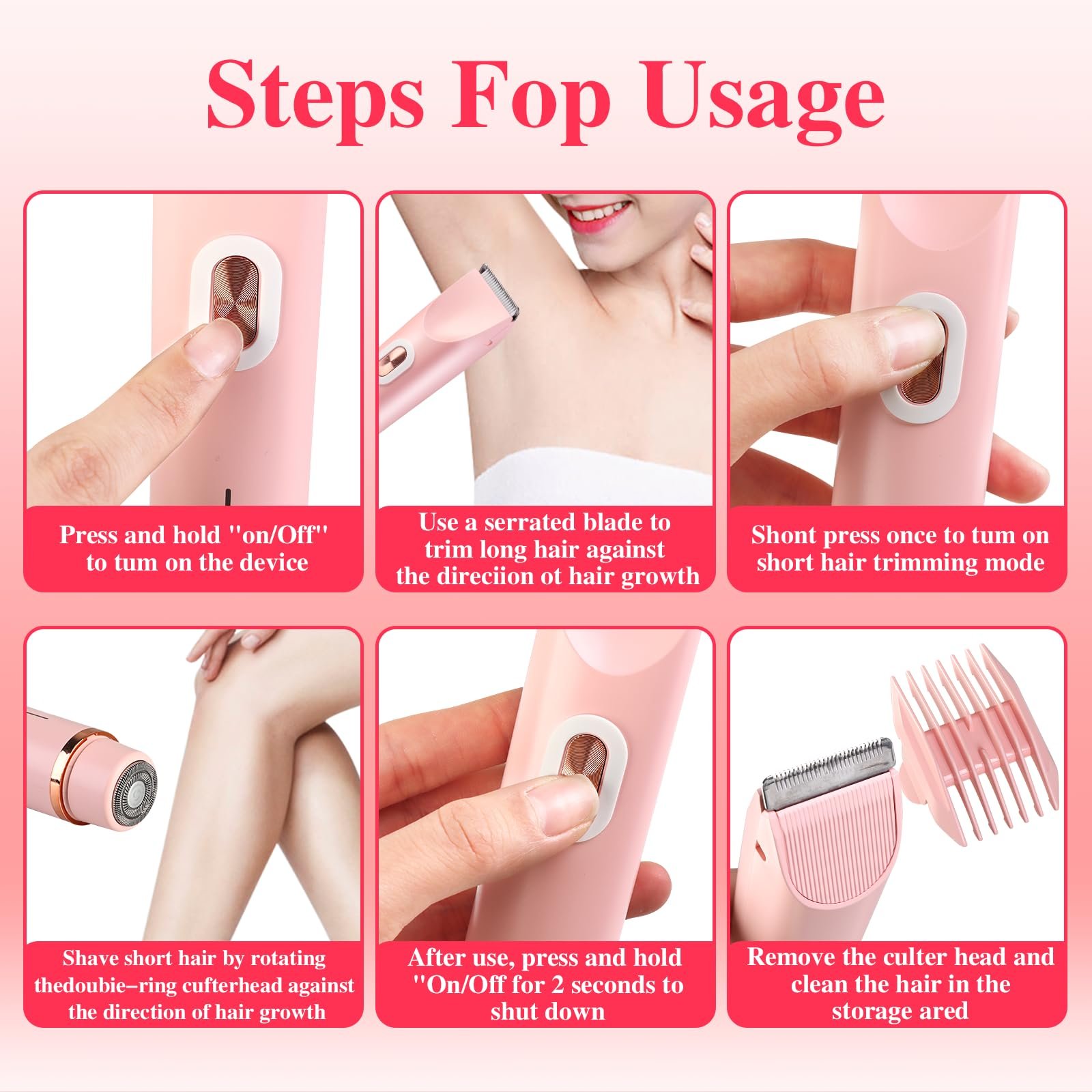 2 in 1 Women Electric Shaver