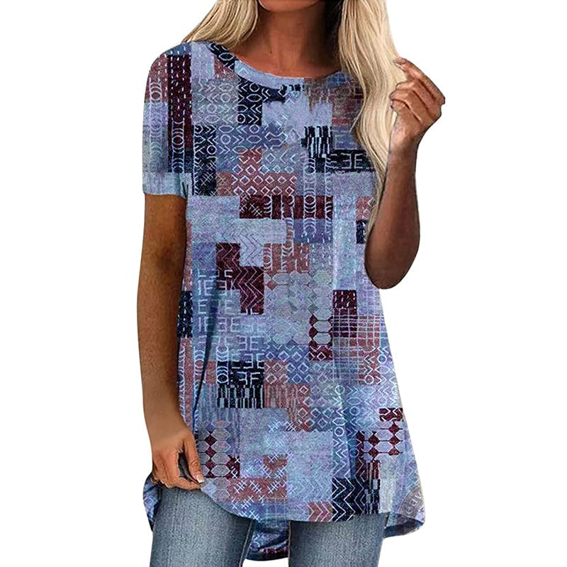 Kortärmad T-shirt med tryck