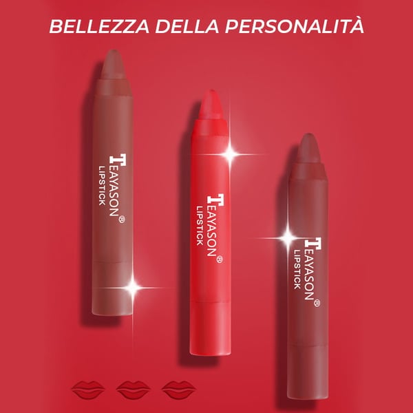 Rossetto opaco a 12 colori