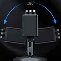 7-Port Universal Retractable Car Charger