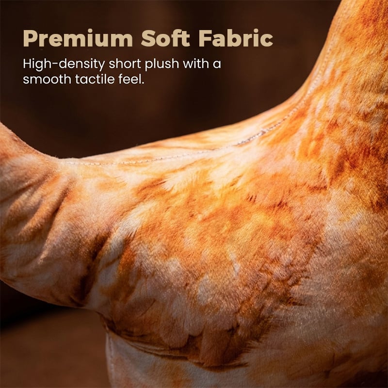 Chicken plush pillow as a playful home decoration